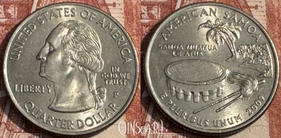 США 25 центов 2009 P, KM# 448, 108s-137 ♛