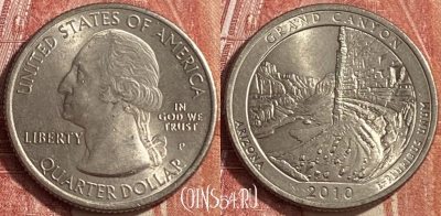 США 25 центов 2010 года P, KM# 472, 453o-007