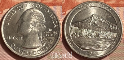 США 25 центов 2010 P, Mount Hood, KM# 473, 466q-305
