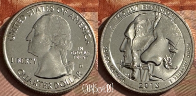 США 25 центов 2013 D, KM# 546, UNC, 512s-050