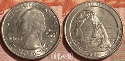США 25 центов 2014 D, Arches, KM# 568, 466q-323