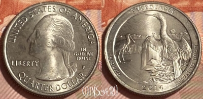 США 25 центов 2014 P, Everclades, KM# 570, 466q-325
