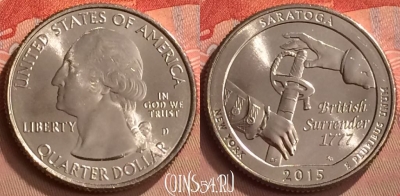 США 25 центов 2015 D, парк 30, KM# 601, UNC, 250m-129