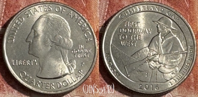 США 25 центов 2016 P, 32 парк, KM# 636, UNC, 506s-144