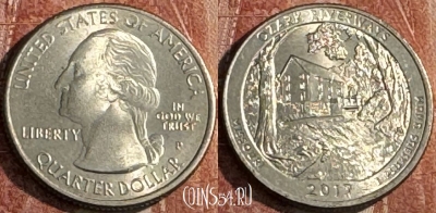 США 25 центов 2017 P, Ozark Riverways, KM# 655, 111s-124