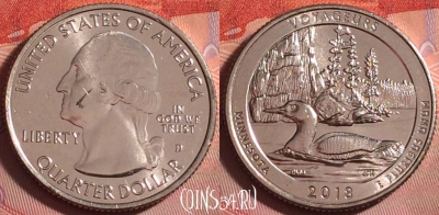 США 25 центов 2018 года D, UNC, 311j-098