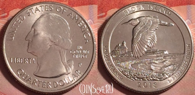 США 25 центов 2018 года P, UNC, 311j-077