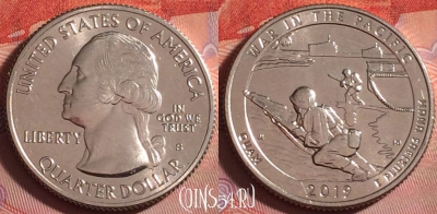 США 25 центов 2019 года S, UNC, 311j-123
