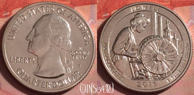 США 25 центов 2019 года S, UNC, 311j-129