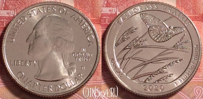 США 25 центов 2020 года D, UNC, 261j-044