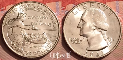 США 25 центов 2021 года P, UNC, 085l-042