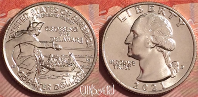 США 25 центов 2021 года D, UNC, 181k-118
