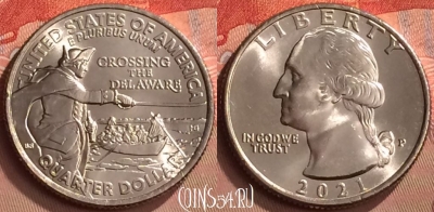 США 25 центов 2021 года P, UNC, 253m-141
