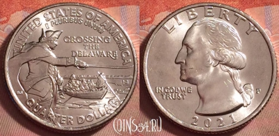 США 25 центов 2021 года P, UNC, 132k-042