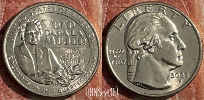 США 25 центов 2022 P, Нина Отеро-Уоррен, UNC, 506s-054