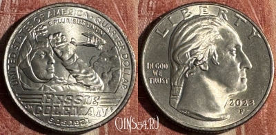 США 25 центов 2023 P, Бесси Колман, 501s-013