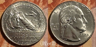 США 25 центов 2023 P, Бесси Колман, s502s-081
