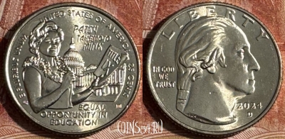 США 25 центов 2024 D, Пэтси Такемото Минк, 501s-073