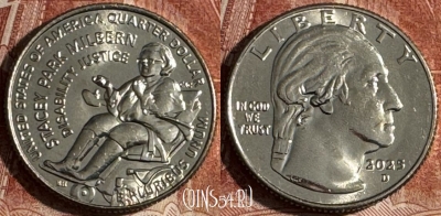 США 25 центов 2025 D, Стейси Парк Милберн, 501s-068