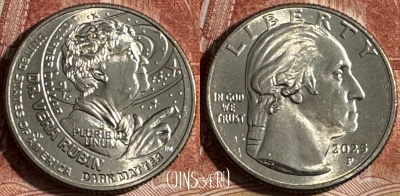 США 25 центов 2025 P, Вера Рубин, 501s-071