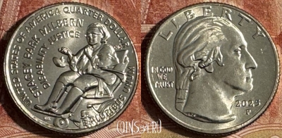 США 25 центов 2025 P, Стейси Парк Милберн, 501s-074