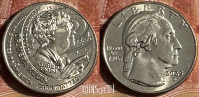 США 25 центов 2025 D, Вера Рубин, 501s-093