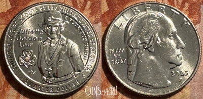 США 25 центов 2025 D, Джульетта Гордон Лоу, s502s-121