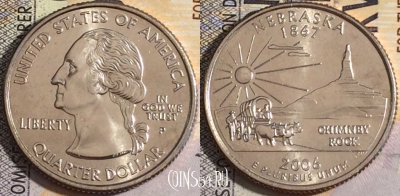 США 25 центов (квотер) 2006 года P, KM# 383, UNC, 160-028
