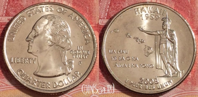 США 25 центов (квотер) 2008 года P, KM# 425, UNC, 262-074