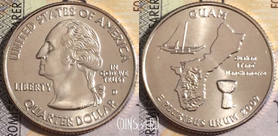 США 25 центов (квотер) 2009 года D, KM# 447, UNC, 160-031