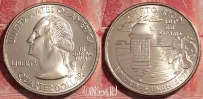 США 25 центов (квотер) 2009 года P, KM# 446, UNC, 262-053