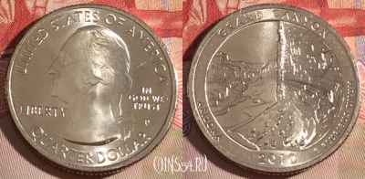 США 25 центов (квотер) 2010 года P, KM# 472, UNC, 266-066