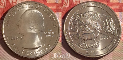 США 25 центов (квотер) 2011 года P, KM# 496, UNC, 266-064