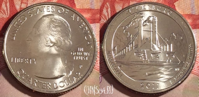 США 25 центов (квотер) 2011 года P, KM# 497, UNC, 266-044
