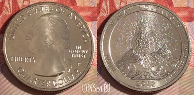 США 25 центов (квотер) 2012 года P, KM# 522, UNC, 266-051