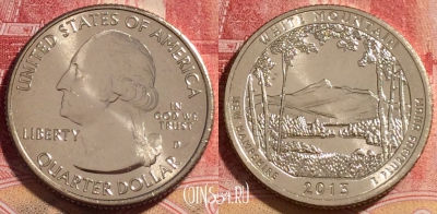 США 25 центов (квотер) 2013 года D, KM# 542, UNC, 262-004