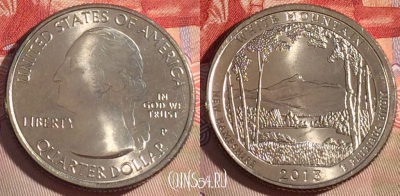США 25 центов (квотер) 2013 года P, KM# 542, UNC, 266-050