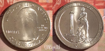 США 25 центов (квотер) 2013 года P, KM# 543, UNC, 266-063