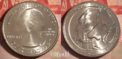 США 25 центов (квотер) 2013 года P, KM# 546, UNC, 266-049