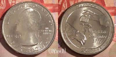 США 25 центов (квотер) 2015 года P, KM# 601, UNC, 266-048