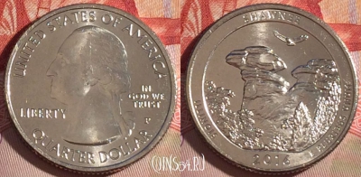 США 25 центов (квотер) 2016 года P, KM# 635, UNC, 266-045