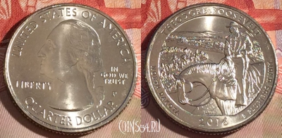 США 25 центов (квотер) 2016 года P, KM# 638, UNC, 266-053