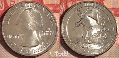 США 25 центов (квотер) 2016 года P, KM# 639, UNC, 266-035