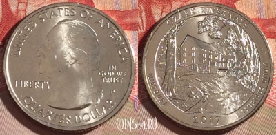 США 25 центов (квотер) 2017 года P, KM# 655, UNC, 266-037