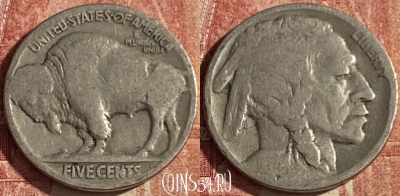 США 5 центов 1913-1938 года, KM# 134, 048p-048