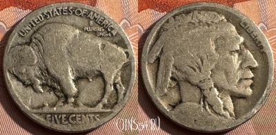 США 5 центов 1913-1938 года, KM# 134, 163s-135