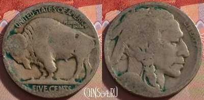 США 5 центов 1913-38 года D, KM# 134, 095b-080