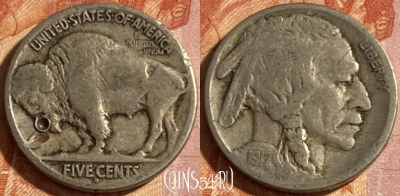 США 5 центов 1917 S, KM# 134, 490р-114 ♛