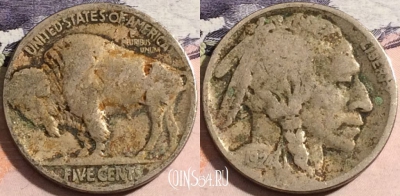 США 5 центов 1924 года, buffalo, KM# 134, 168-015