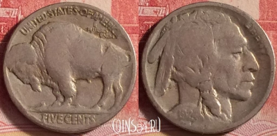 США 5 центов 1924 года, KM# 134, 206j-102
